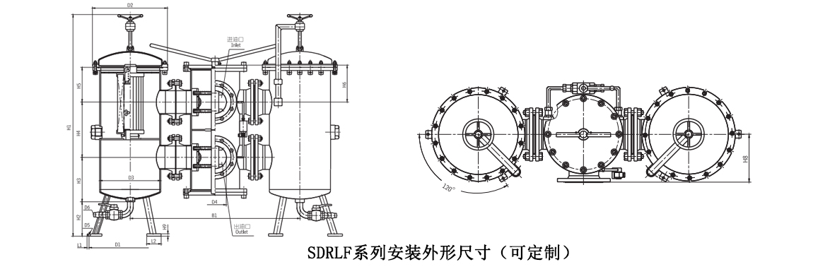 SDRLF系列雙筒回油管路過濾器(新型) SDRLF系列雙筒回油管路過濾器(新型)